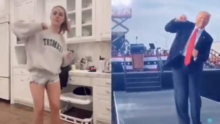 BIZAR. Trump gaat viraal op TikTok met eigenaardig dansje (video)
